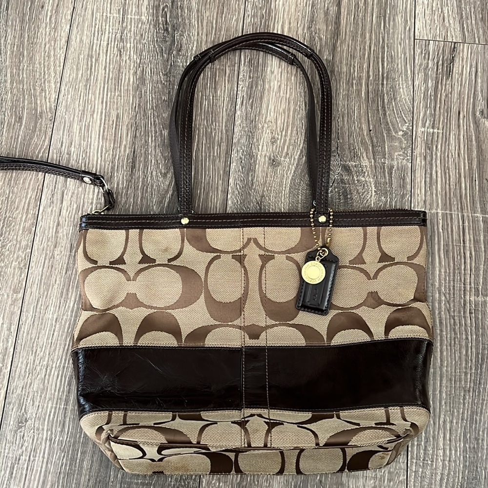 Coach Signature Canvas Small tote y2k